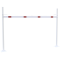 Height restriction barrier | with 2 square posts | cross tube length: 4000 mm | to be fixed by plugs | without barrier of aluminium tube